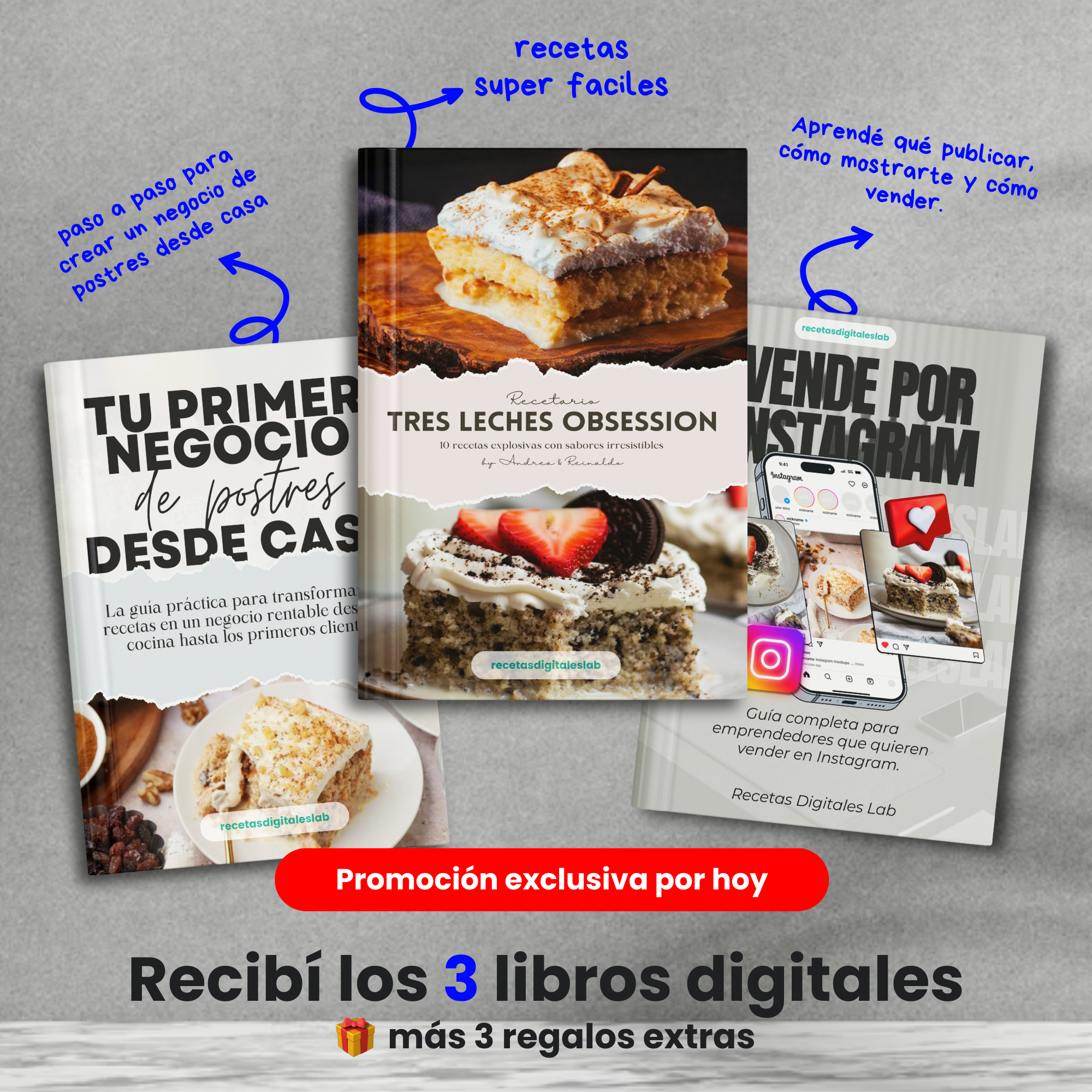 Tortas 3 Leches Irresistibles + 4 BONOS de Regalo 🎁